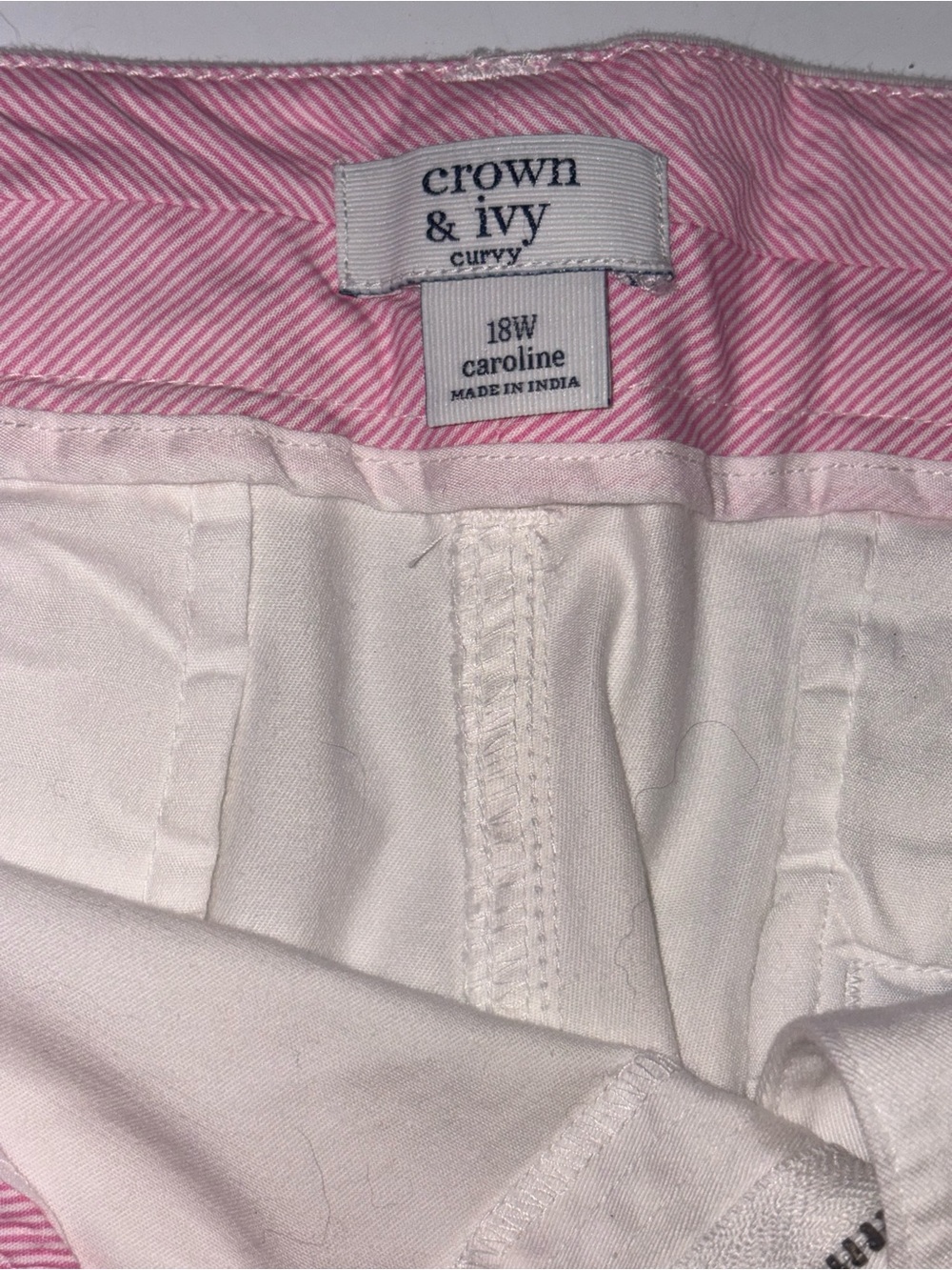 Crown & Ivy Women's Caroline White Chino Shorts 18w Caroline - Picture 6 of 9